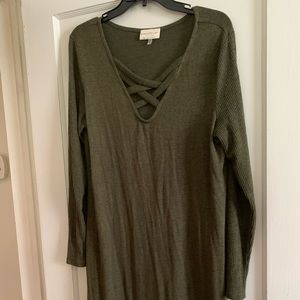 Bobbie Brooks heather green dress : size XL